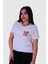 Etnik Desen Beyaz Kadın T-Shirt 2