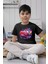 Cars Mcqueen Çocuk Tshirt Siyah Şimşek Arabalar Tişört 1