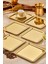 Ottoman Gold Serisi Gold Sunum Tepsisi, Söz Nişan Tepsisi, 24CM, Avangart Dizayn, 6 Adet 2