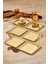 Ottoman Gold Serisi Gold Sunum Tepsisi, Söz Nişan Tepsisi, 24CM, Avangart Dizayn, 6 Adet 3