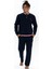 18922 Erkek Lacıvert Uzun Kollu Dik Yaka Pijama Takımı 4