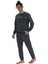 18921 Erkek Antrasıt Melanj Uzun Kollu Yuvarlak Yaka Pijama Takımı 2