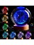 Kristal Cam Kar Küresi 3D Renk Değiştiren Rgb'li Doğal Ahşap Standlı USB Kablolu LED Işıklı Lamba Seti Konsept Dekoratif Hediyelik Eşya Top Dekor Özel Premium Seri 1