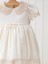 3-24 Ay Bebe Yaka Kısa Kollu Dantel Detaylı Kız Bebek Elbise My 4264 3