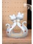 Dekoratif Sevimli Romantik Ikili Kedi Biblo Ev ve Ofis Aksesuar Polyester 24 x 21 cm 3