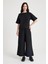 Keten Günlük Rahat Beli Lastikli Kadın Ikili Takım Alt Üst LN10SIYAHI1 1