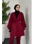 Bonita Gül Kemerli Astarlı Ceket Takım Bordo 3