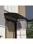 Pratik Metal Sundurma (120x100) Selçuklu Serisi Kapı Üstü Sundurma Koruma Gölgelik (Siyah - Füme) 3