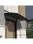 Pratik Metal Sundurma (120x100) Oval Serisi Kapı Üstü Sundurma Koruma Gölgelik (Siyah - Füme) 3