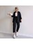Barbora Keten Günlük Ikili Takım Elbise Pantolon Gömlek LN21SIYAH 4