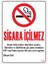 Sigara Içilmez Uyarı Levhası 25X35 KOD:866 1