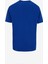 Bisiklet Yaka Baskılı Saks Erkek T-Shirt J5SM-TST7328 2