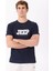 Bisiklet Yaka Baskılı Lacivert Erkek T-Shirt J5SM-TST7339 1