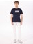 Bisiklet Yaka Baskılı Lacivert Erkek T-Shirt J5SM-TST7339 2