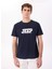 Bisiklet Yaka Baskılı Lacivert Erkek T-Shirt J5SM-TST7339 3