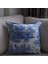 Mavi Vintage Desenli 45 x 45 Dekoratif Yastık Kılıfı 3