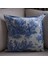 Mavi Vintage Desenli 45 x 45 Dekoratif Yastık Kılıfı 4
