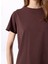 Bisiklet Yaka Düz Kahve Kadın T-Shirt J5SL-TST7186 4