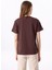 Bisiklet Yaka Düz Kahve Kadın T-Shirt J5SL-TST7186 5