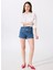 Normal Bel Basic Indigo Kadın Denim Şort F5SL-SHT0335 1