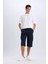 Slim Fit Dar Kesim Kargo Cepli Basic Düz Kapri Şort T4693AZ25SM 2