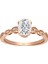 Pırlanta ve Beyaz Topaz Taşlı Diana Yüzük 0407R0205 2
