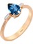 Baget Pırlanta ve London Blue Topaz Taşlı Yüzük 0446R0005 1