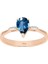 Baget Pırlanta ve London Blue Topaz Taşlı Yüzük 0446R0005 2