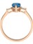 Baget Pırlanta ve London Blue Topaz Taşlı Yüzük 0446R0005 3