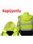 Cepli Reflektif S Beden Fosforlu Fermuarlı Kaban Kapüşonlu Parka Sarı Lacivert Kaban İşçi Parkası 4