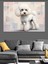Beyaz Tüylü Poodle Dekoratif Tablo 3
