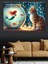 Balık Akvaryumu Deniz Kızı ve Kedi Dekoratif Tablo 1