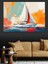Denizde Yelkenli ve Güneş Dekoratif Tablo 2