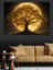 Altın Sarısı Büyülü Ağaç Dekoratif Tablo 1