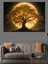 Altın Sarısı Büyülü Ağaç Dekoratif Tablo 3