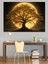 Altın Sarısı Büyülü Ağaç Dekoratif Tablo 4