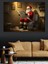 Tuvalette Noel Baba Dekoratif Tablo 1