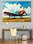 Bulutlar Üstünde Kırmızı Uçak Dekoratif Tablo 3