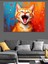 Neşeyle Bağıran Kedi Dekoratif Tablo 2