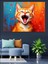 Neşeyle Bağıran Kedi Dekoratif Tablo 4