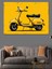 Sarı Klasik Vespa Dekoratif Tablo 2