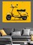 Sarı Klasik Vespa Dekoratif Tablo 4