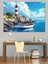 Deniz Feneri ve Mavi Deniz Dekoratif Tablo 4