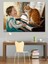 Piyano Çalan Çocuk ve Kedi Dekoratif Tablo 4