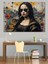 Siyah Gözlüklü Mona Lisa Dekoratif Tablo 1
