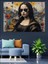 Siyah Gözlüklü Mona Lisa Dekoratif Tablo 4