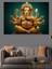 Altın Ganesha Heykeli Dekoratif Tablo 4