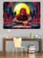 Kırmızı Güneş ve Dj Dekoratif Tablo 3