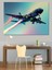 Uzayda Jet Uçak Dekoratif Tablo 1
