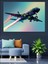Uzayda Jet Uçak Dekoratif Tablo 4